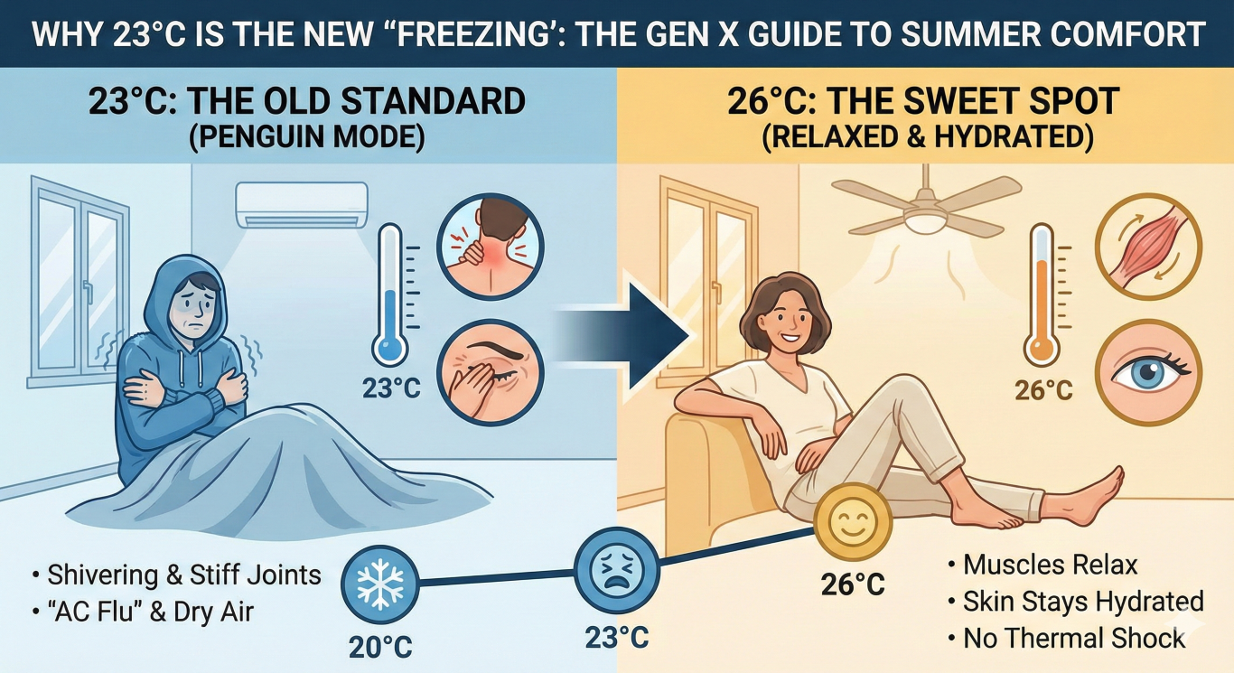 Put your air-conditioning on at 26°C