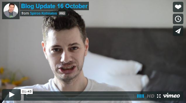 Oct 16 – 1st video blog